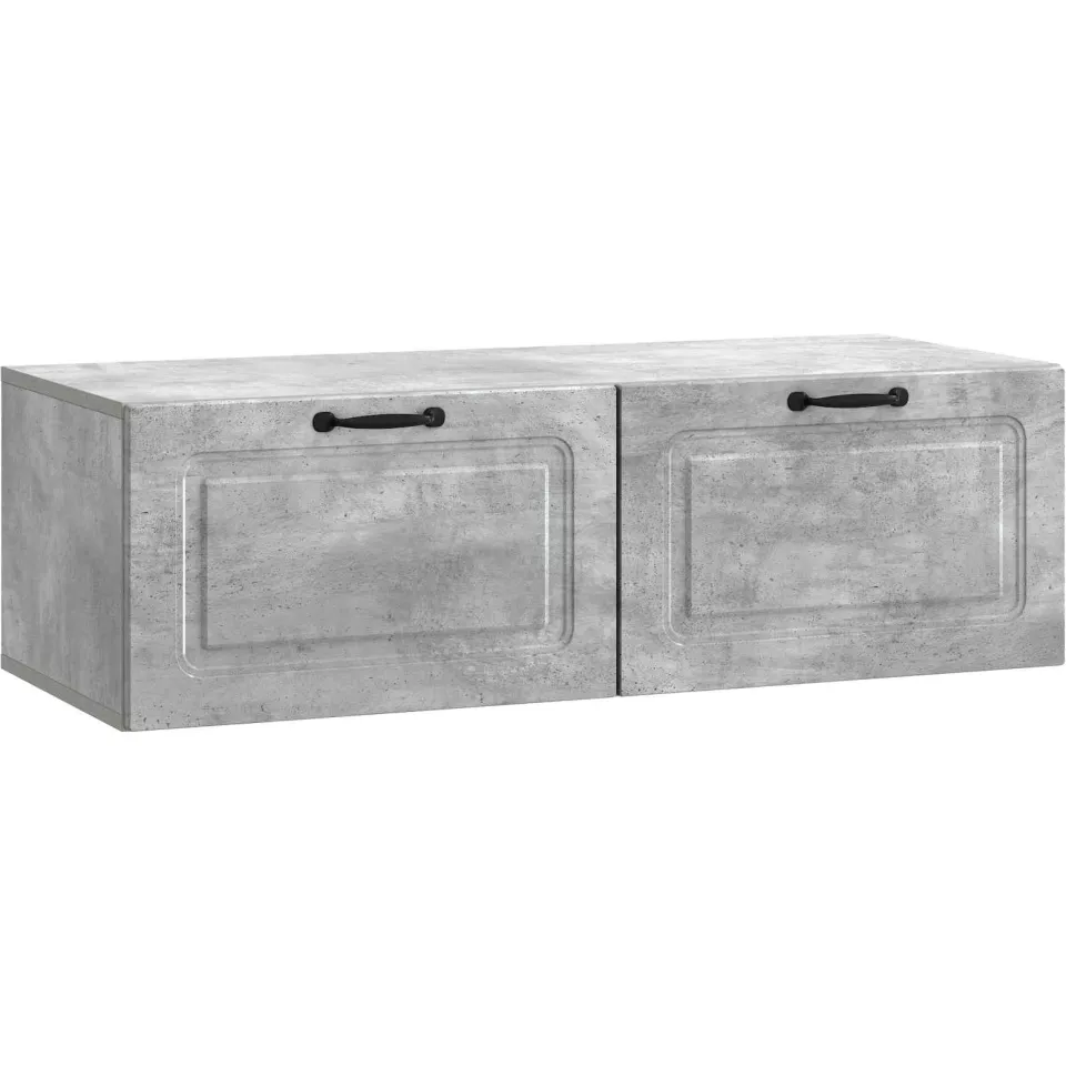 vidaXL Wandbeugel TV-kast Betongrijs 98 x 41 x 30 cm Bewerkt hout