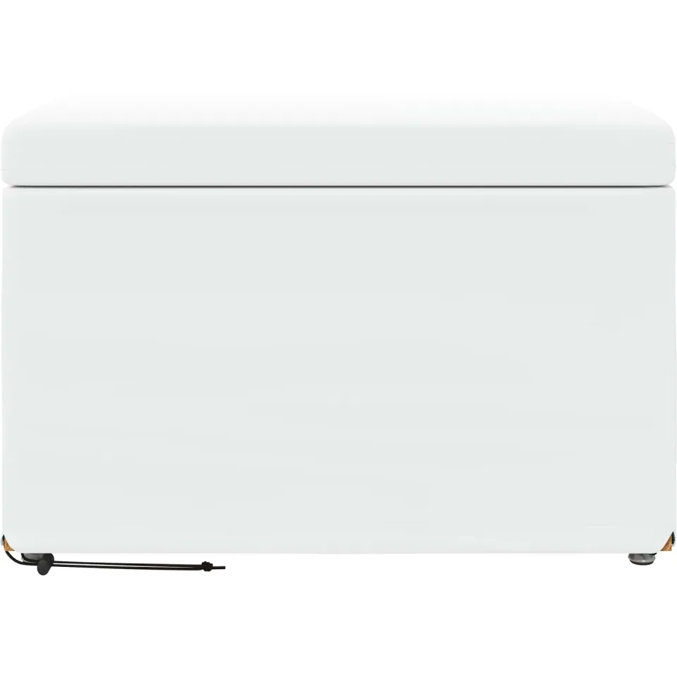 vidaXL Kruk Wit 61 x 41 x 40 cm Nepleer en Gefabriceerd Hout