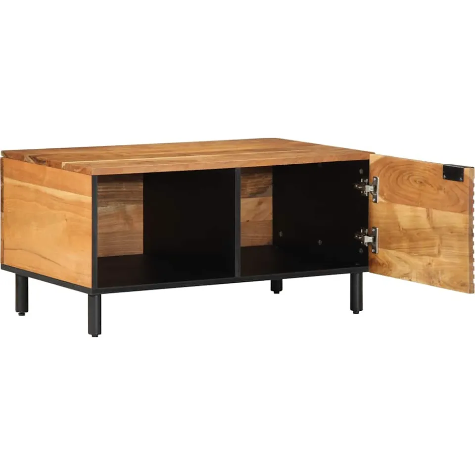 vidaXL Salontafel 80x50x40 cm Massief Acaciahout bruin, foto 2