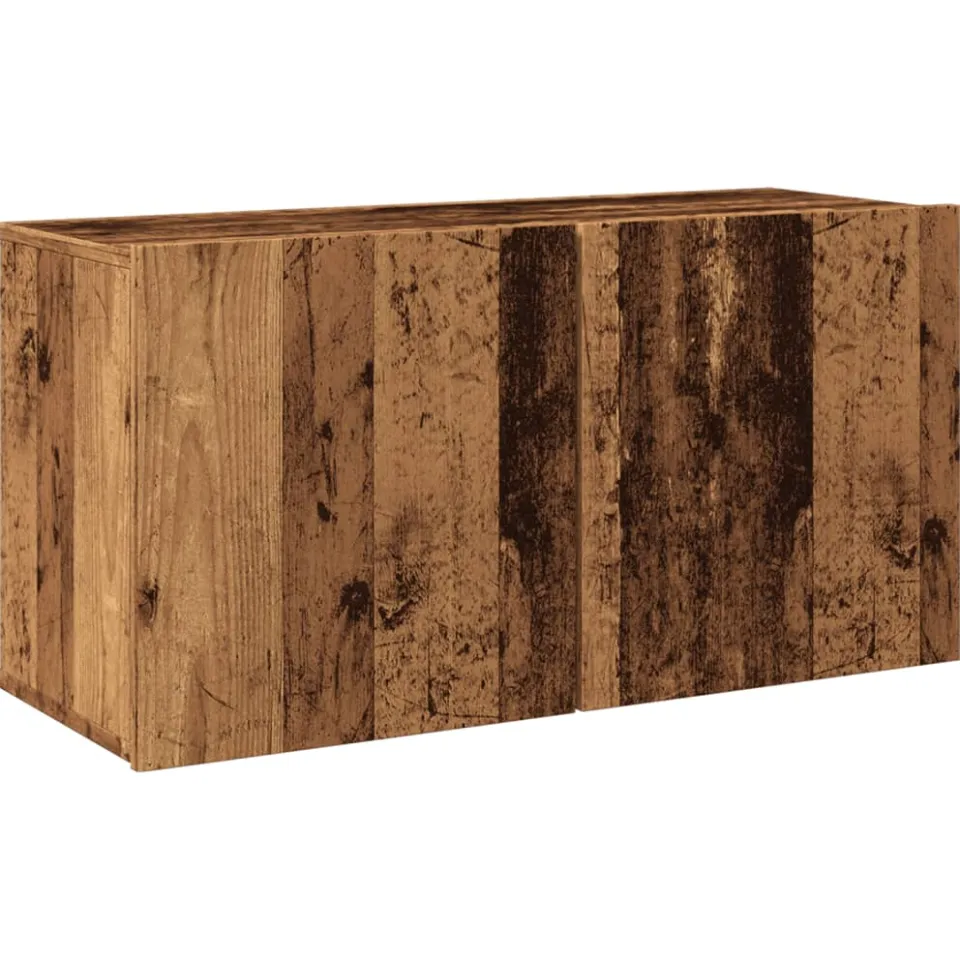 vidaXL Tv-meubel wandgemonteerd 80x30x41 cm oud houtkleurig Bruin