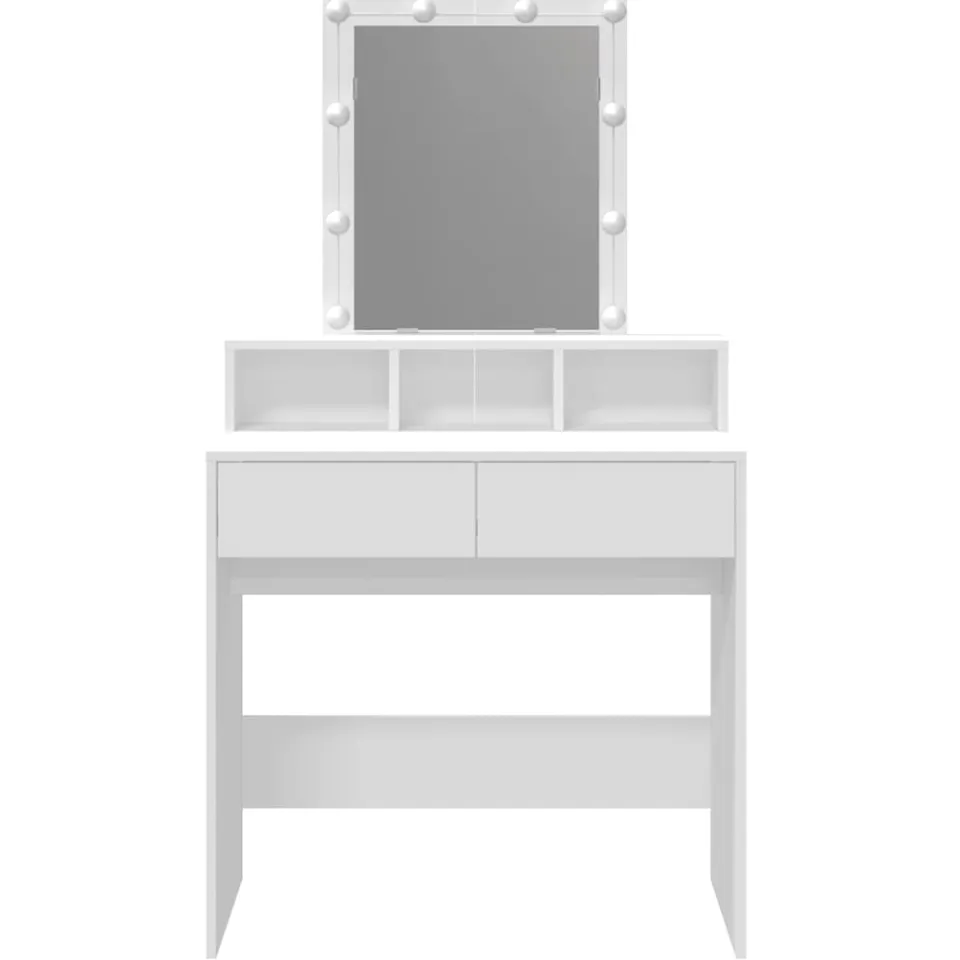 vidaXL Kaptafel met LED 80x41x144,5 cm wit, foto 4