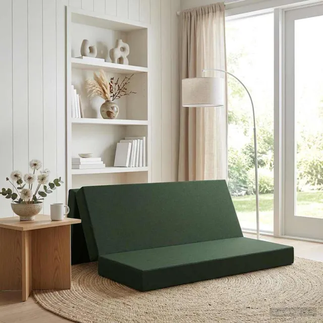 vidaXL Vouwbare Bankbed 200 x 67 x 45cm Donkergroen