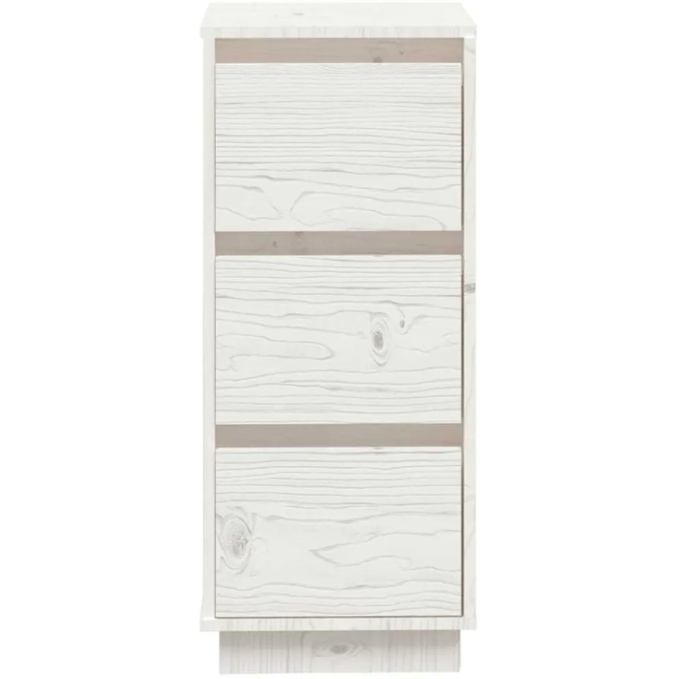 vidaXL Dressoirs 2 st 32x34x75 cm massief grenenhout wit, foto 4