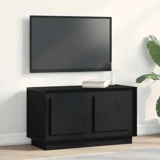 vidaXL TV-kast 80 x 35 x 45 cm Zwart eiken Bewerkt hout, foto 2