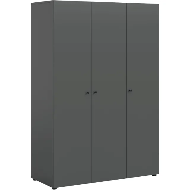 Xonox.Home Darw kledingkast met 3 deuren (B/H/D: 120x176x51 cm) antracietkleurig
