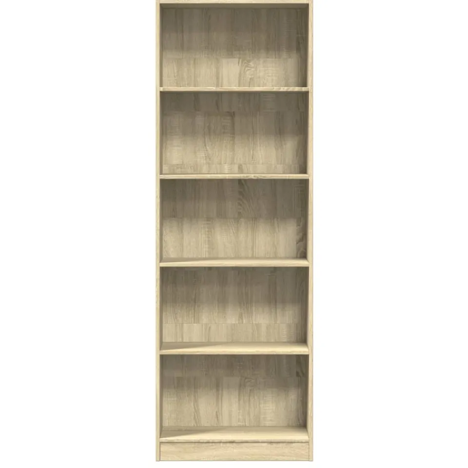 vidaXL Boekenkast 60x24x176 cm bewerkt hout sonoma eikenkleurig, foto 3