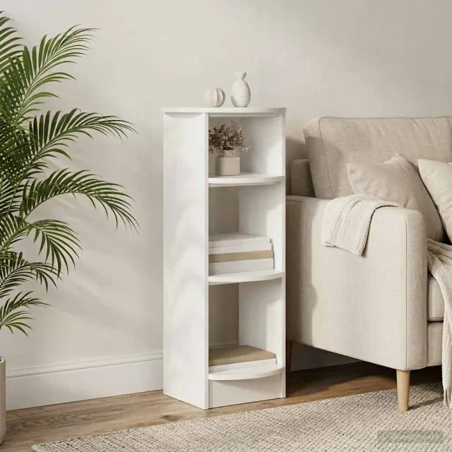 vidaXL Bijzetkast Hoogglans Wit 40 x 40 x 100 cm Geconstrueerd hout