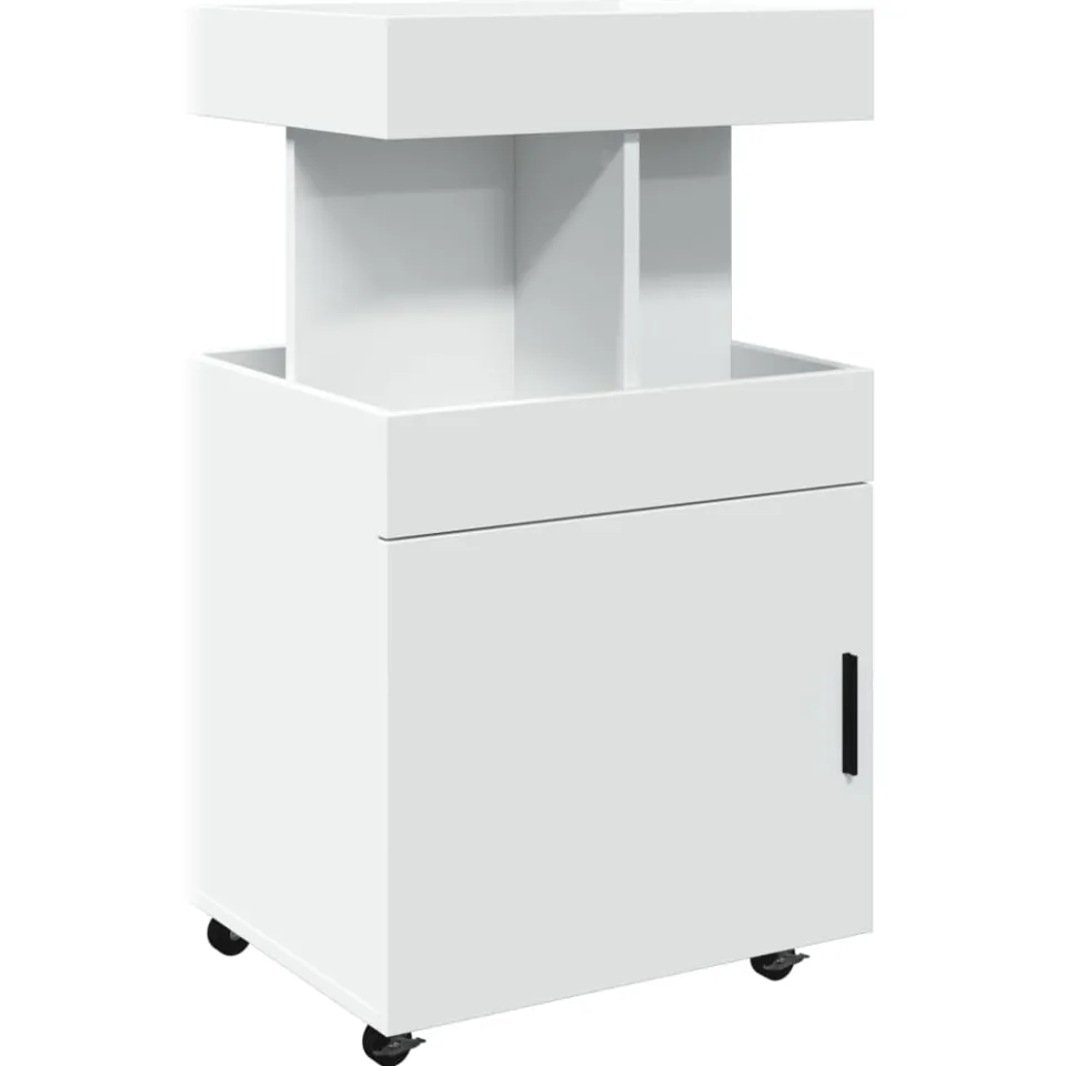 vidaXL Drankkar 50x41x89 cm bewerkt hout wit