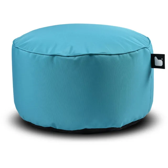 Extreme Lounging b-poufe - poef rond - binnen & buiten - uv- en waterbestendig - ø60cm - aqua blauw