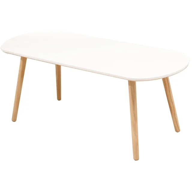 North Collective House of Balance Salontafel- Houten Koffietafel - Hout Bruin Design - 110x50x40 cm - Eenvoudige Montage Wit
