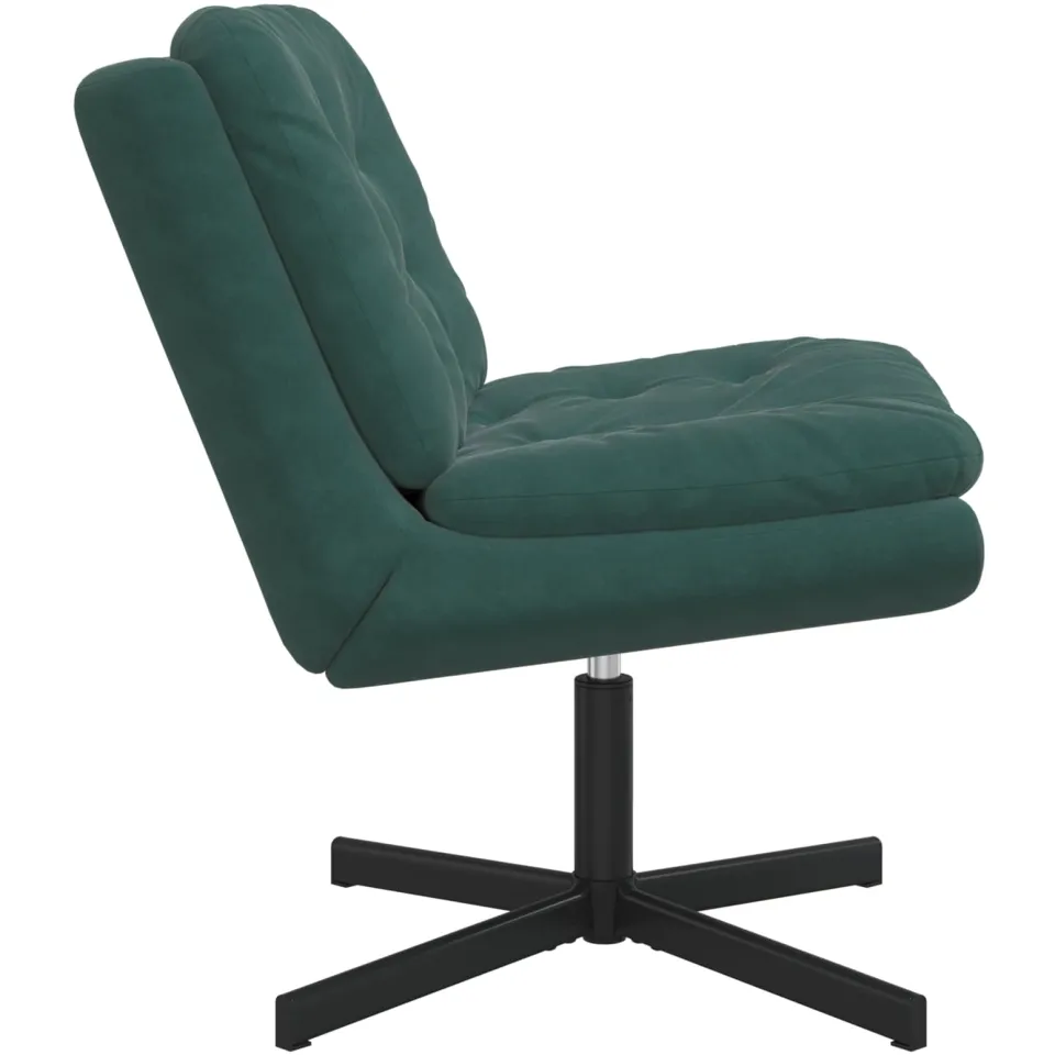 vidaXL Draaibare Relaxstoel Donkergroen 63 x 75 x 76 cm Fluweel groen, foto 3