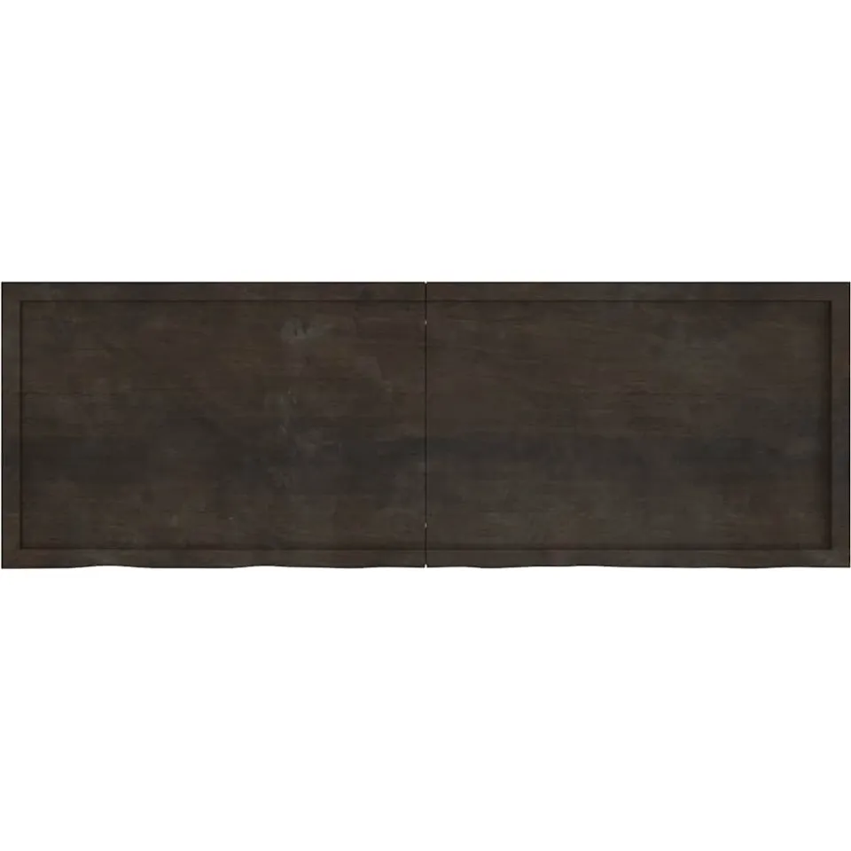 vidaXL Tafelblad 180x60x(2-6)cm behandeld eikenhout donkerbruin, foto 2