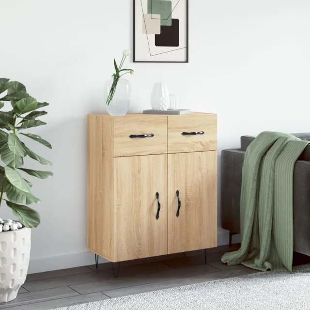 vidaXL Dressoir 69,5x34x90 cm bewerkt hout sonoma eikenkleurig, foto 2