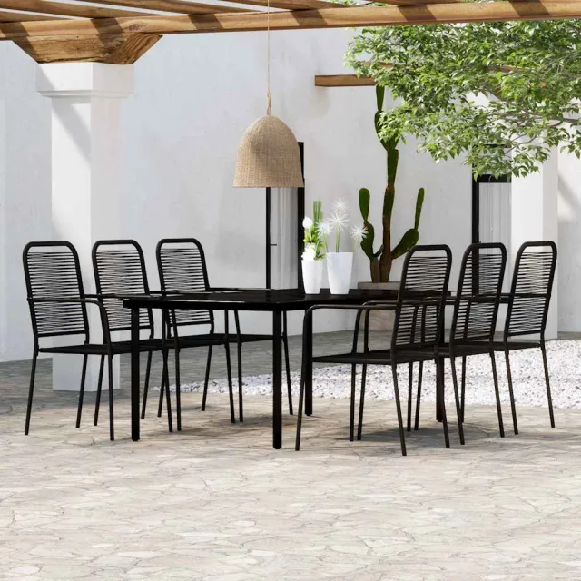 vidaXL 7-delige Tuinset zwart, foto 2