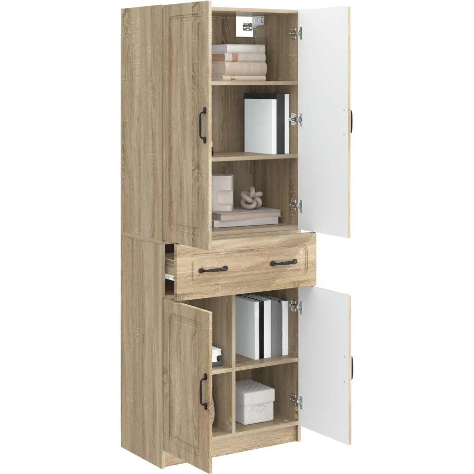 vidaXL Kastenset 2 st Sonoma Eiken Bewerkt hout Bruin