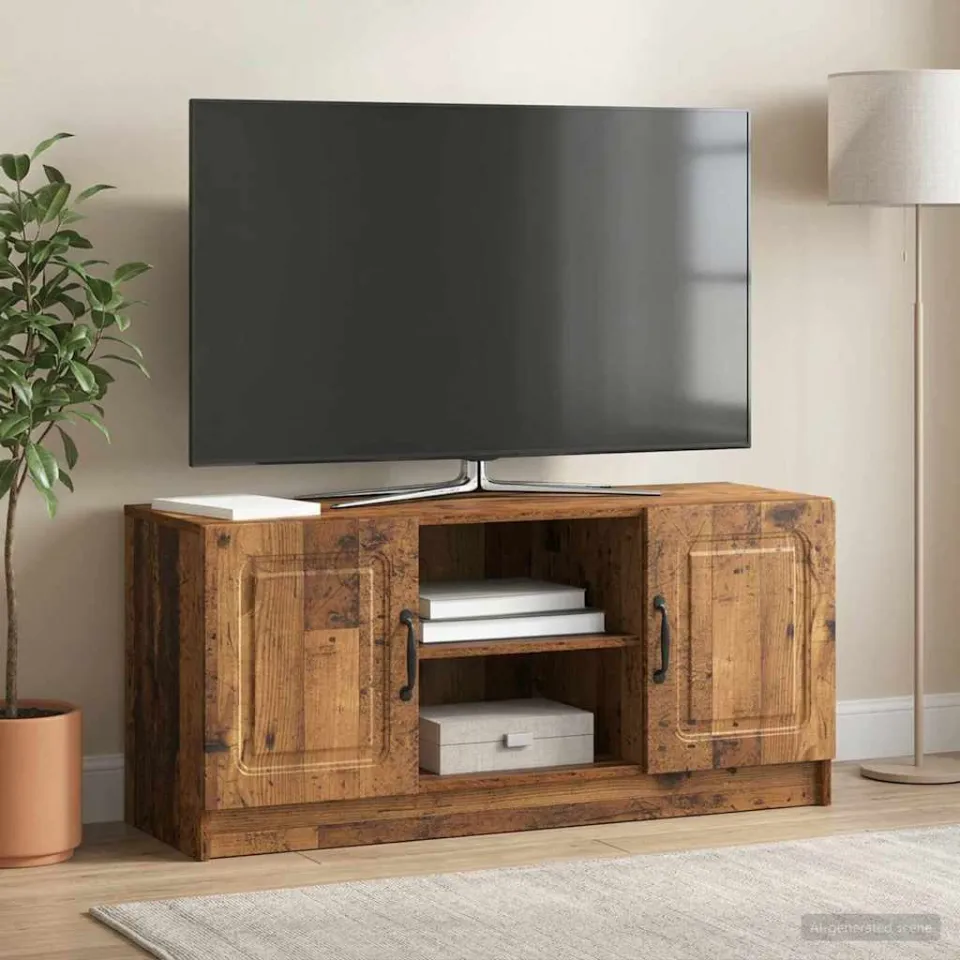vidaXL TV-kast Oud hout 102 x 34,5 x 47 cm Bewerkt hout bruin, foto 4