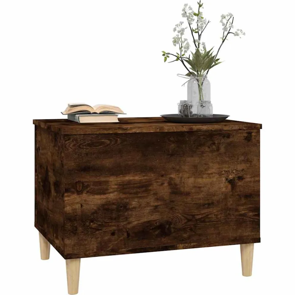 vidaXL Salontafel 60x44,5x45 cm bewerkt hout gerookt eikenkleurig