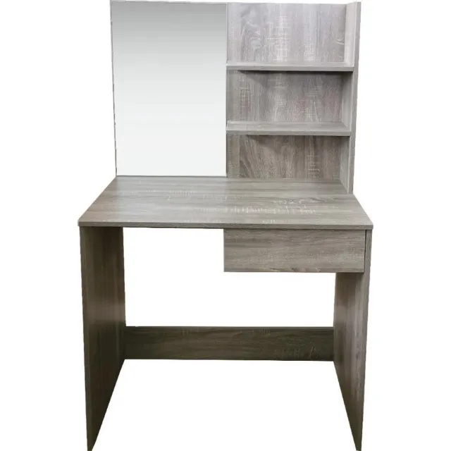 VDD Kaptafel make-up visagie opmaaktafel - toilettafel - met spiegel - bruin