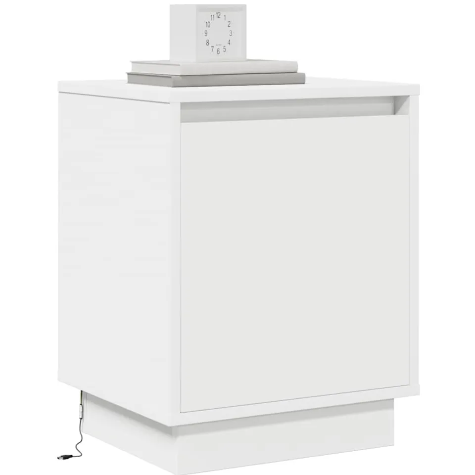 vidaXL Nachtkastje Wit 39 x 34,5 x 50 cm Bewerkt hout