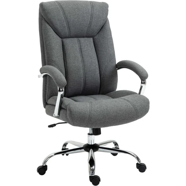 Vinscetto Vinsetto-Bürostuhl-Schaumstoff, Polyester-65B x 78T x 110-118H cm-Grau