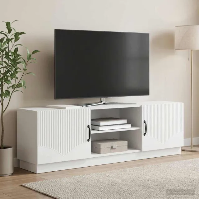 vidaXL TV-kast Wit 150 x 31 x 47 cm Bewerkt hout, foto 2
