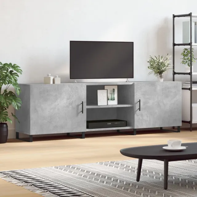 vidaXL Tv-meubel 150x30x50 cm bewerkt hout betongrijs grijs, foto 2