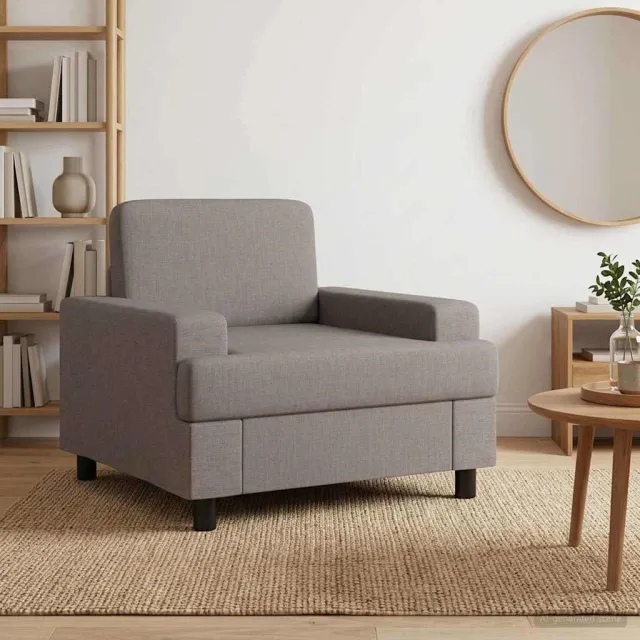 vidaXL Fauteuil Taupe Stof