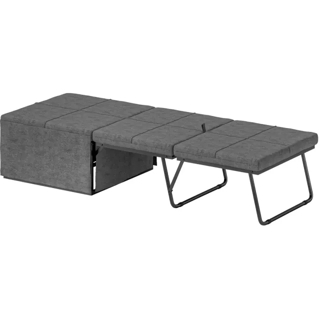 GranMaison Slaapbank - Uitklapbaar - Slaapstoel - Logeerbed - Zetelbed - Slaapfauteuil - Vouwbed - 2 persoons - Zeer comfortabel - Grijs