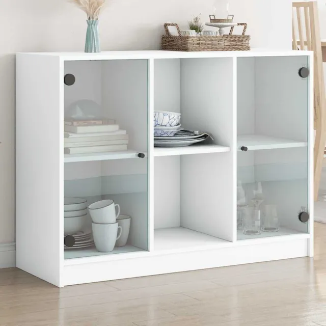 vidaXL Dressoir 102x37x75,5 cm bewerkt hout wit