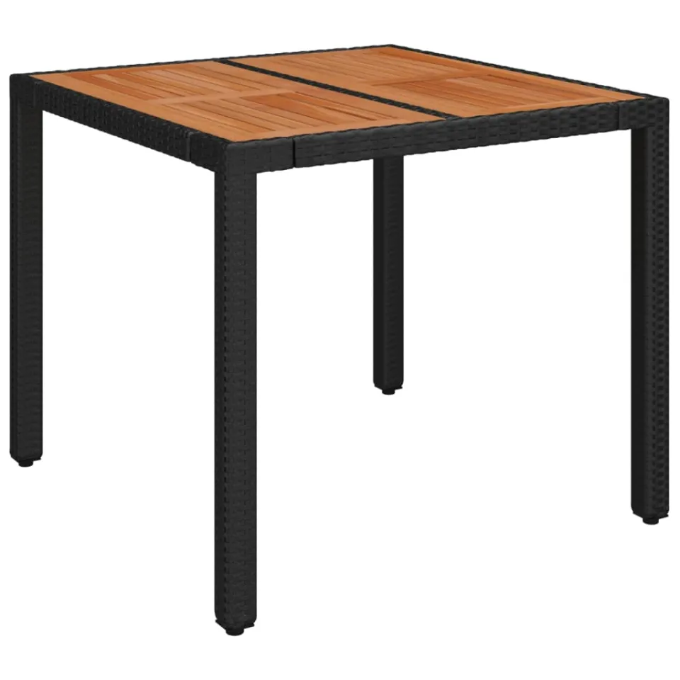 vidaXL 3-delige Tuinset met kussens poly rattan zwart, foto 3