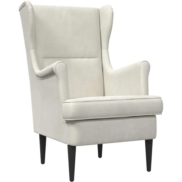 vidaXL Fauteuil - Crèmekleurig - Fluweel
