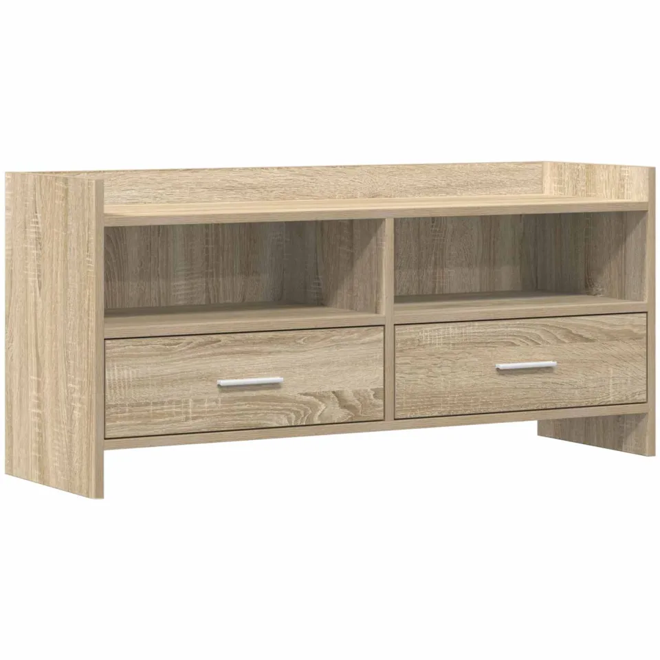 vidaXL TV-kast 100 x 33 x 47 cm Sonoma Eiken Bewerkt hout, foto 3