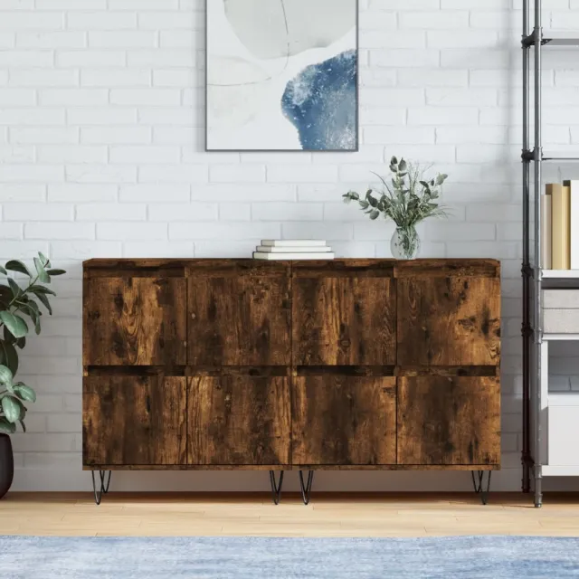 vidaXL Dressoirs 2 st bewerkt hout gerookt eikenkleurig, foto 2