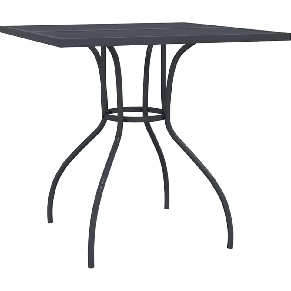 vidaXL Tuintafel 80x80x72,5 cm staal gaas antracietkleurig, foto 3