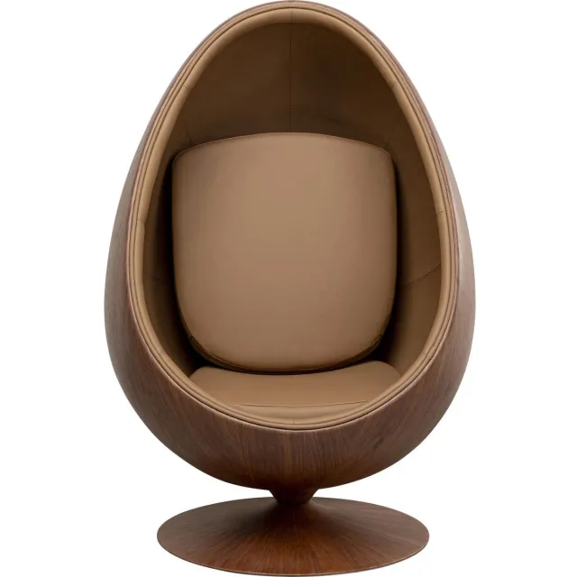 Kare Design Draaifauteuil Eye Ball walnoot Kare Design Bruin