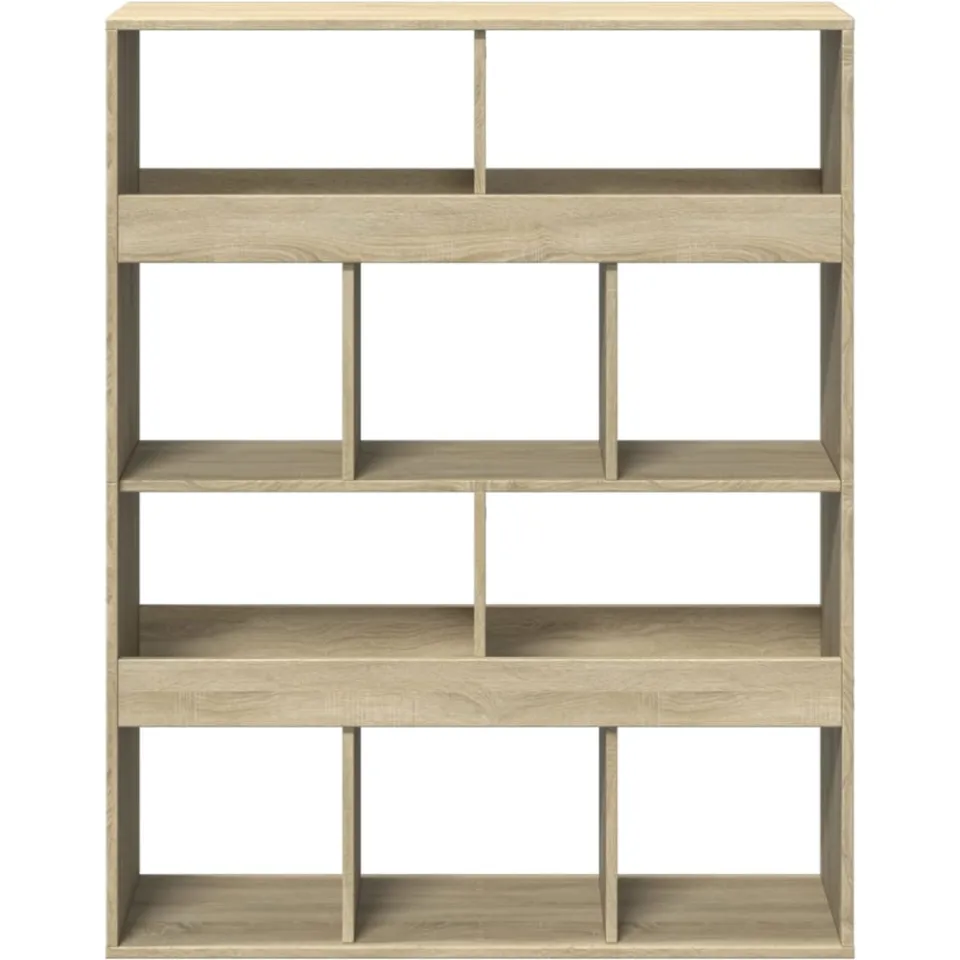vidaXL Boekenkast 100x33x125,5 cm bewerkt hout sonoma eikenkleurig, foto 4