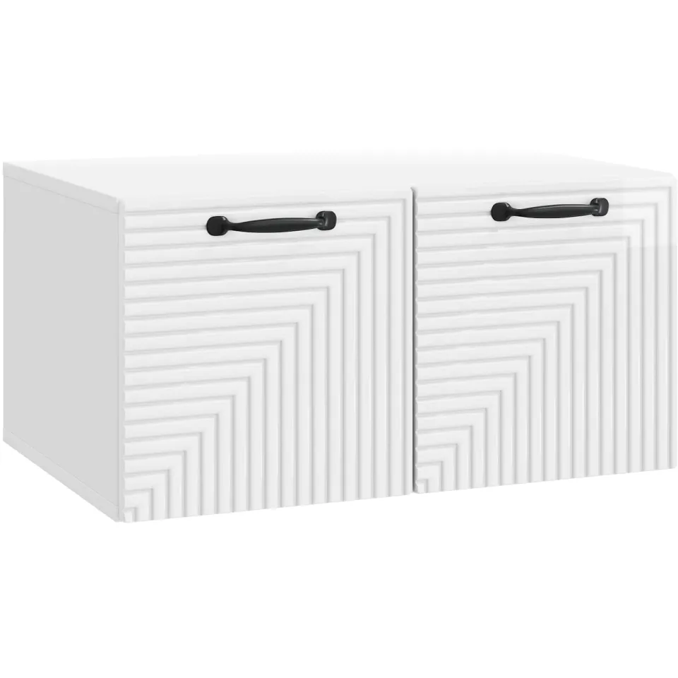 vidaXL Wandbeugel TV-kast Hoogglans Wit 59,5 x 41 x 30 cm Bewerkt hout, foto 3