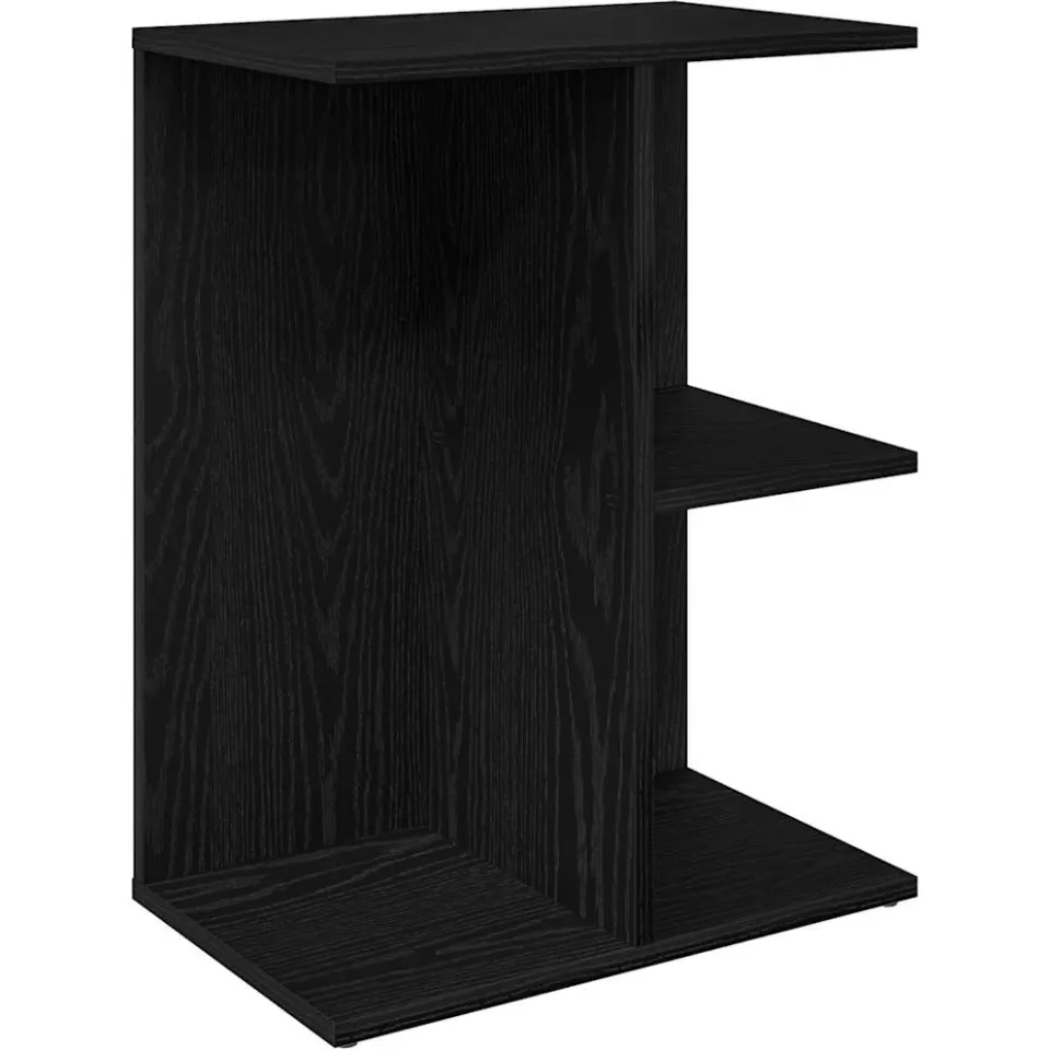 vidaXL Nachtkastje 46,5x29x61 cm bewerkt hout zwart eikenkleurig, foto 3