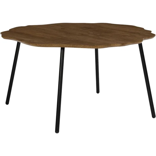 MISOU Koffietafel - Bijzettafel - Organisch - Boomstamvorm - Hout - Metaal - Bruin - FOREST