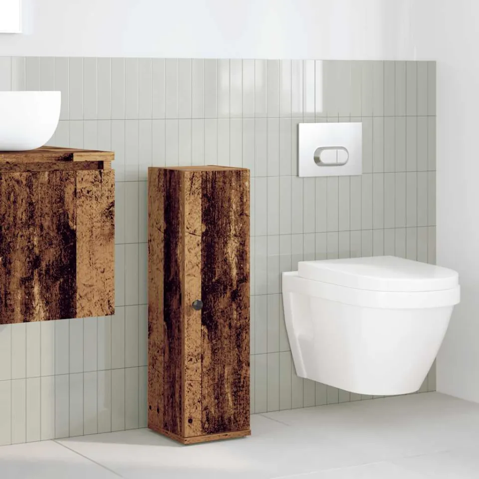 vidaXL Badkamerkast met rolhouder 20,5x22x72 cm oud houtkleurig bruin, foto 2