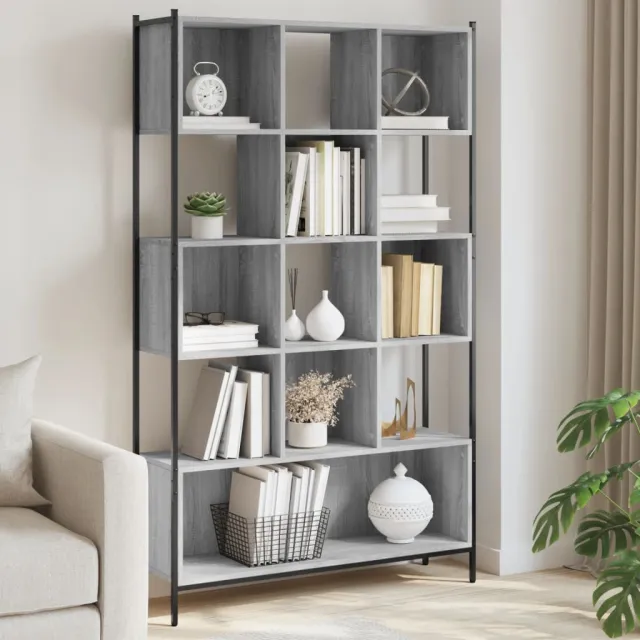 vidaXL Boekenkast 102x28x172 cm bewerkt hout grijs sonoma eikenkleurig, foto 2