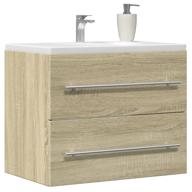 vidaXL Wastafelkast 60x38,5x48 cm spaanplaat sonoma eikenkleurig Bruin
