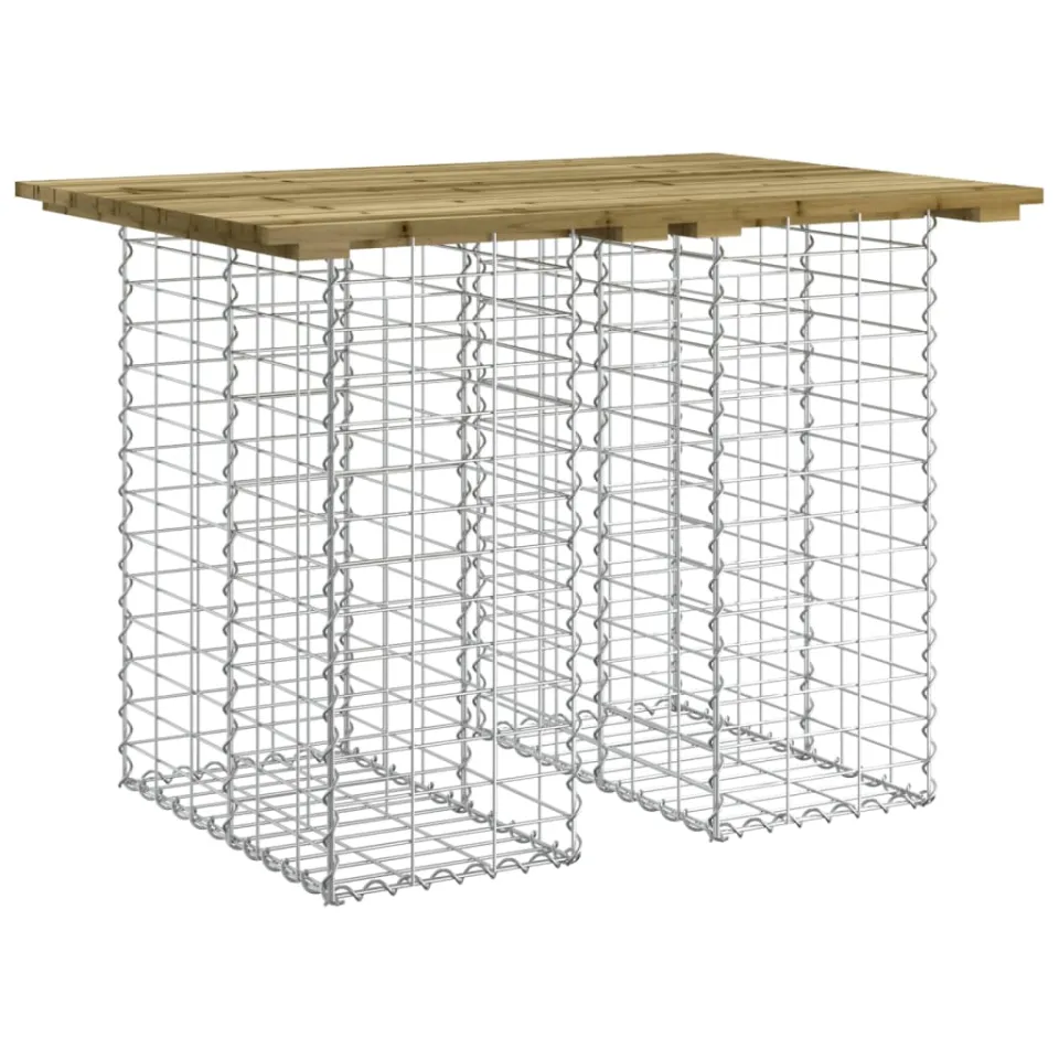 vidaXL Tuintafel schanskorfontwerp 100x70x72 cm geïmpregneerd hout bruin, foto 3
