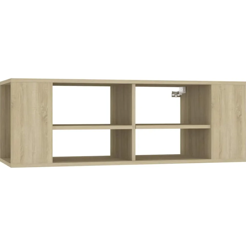 vidaXL Tv-wandmeubel 102x35x35 cm bewerkt hout sonoma eikenkleurig, foto 3