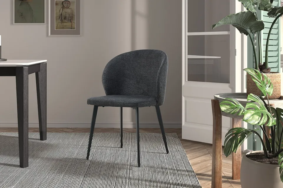 eetkamerstoel Lena donkergrijs grijs, foto 5