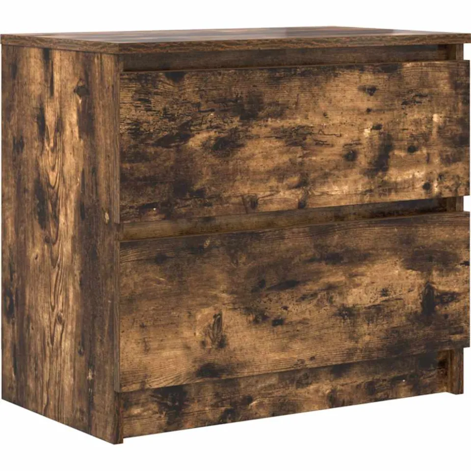 vidaXL Tv-meubel 60x35x54 cm bewerkt hout gerookt eikenkleurig Bruin