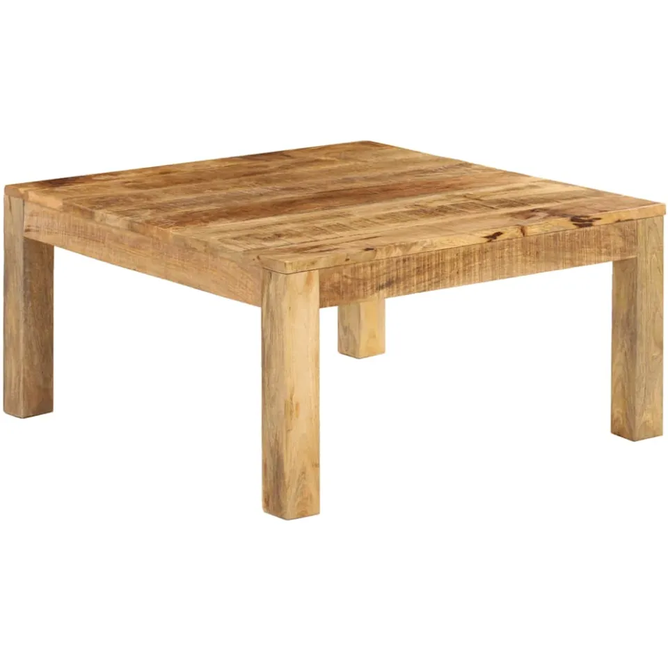 vidaXL Salontafel 80x80x40 cm massief mangohout bruin, foto 3