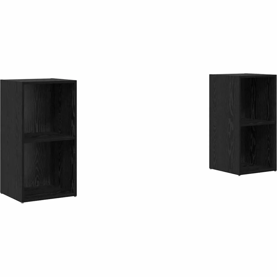 vidaXL Tv-meubelset 2 st 72 x 35 x 36,5 cm Zwart Eiken, foto 3