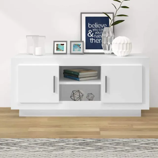 vidaXL Tv-meubel 102x35x45 cm bewerkt hout wit, foto 2
