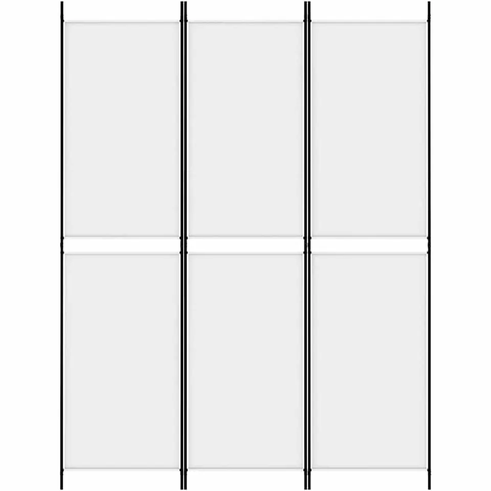 vidaXL Kamerscherm met 3 panelen 150x200 cm stof wit